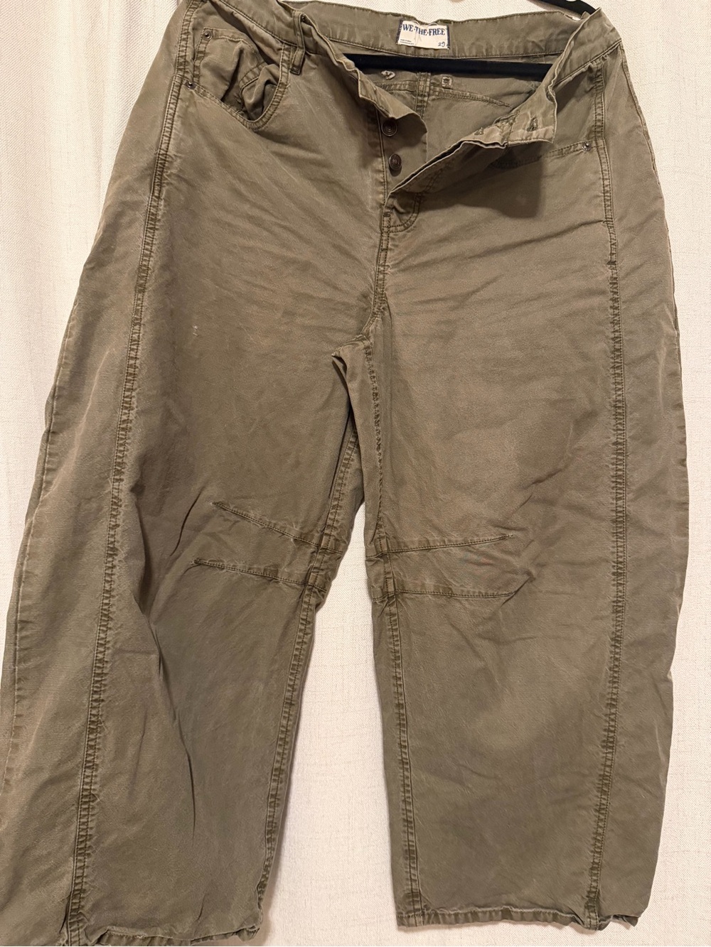 We The Free Olive Utility Cargo Pants — Military Green